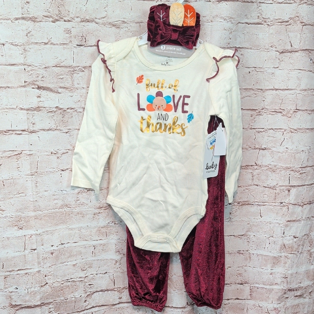 Baby Outfit with Love and Thanks Design Holiday 24 Month Nwt Baby Starters